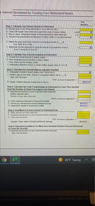  In an Excel spreadsheet, detail the returns on five selected stocks