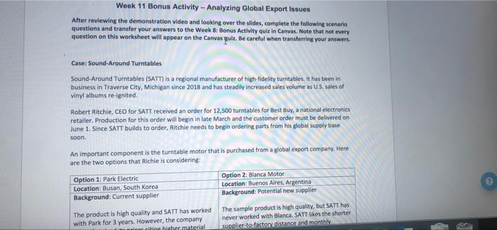 please answer all questions! Week 11 Bonus Activity - Analyzing Global Export