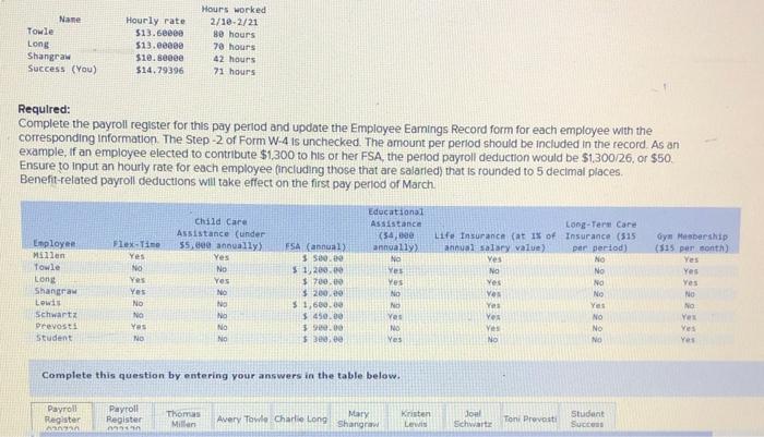 4011 Route 100 Plymouth, VT 05102 02-967-5873 SSN: 089-74-9974 401(k) deduction 5%