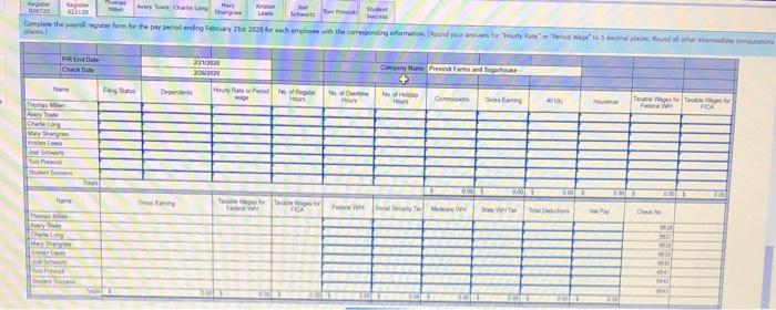 Production Manager PT/FT FT. exempt M/S: Married/Joint Pay Ratet $44,500/year Dependents under