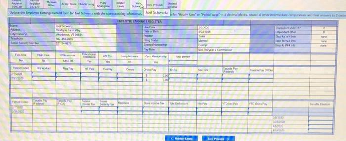 Roads Woodstock V8002 8824293 SSNI56-23-459 401(k) deductido 2% Section 125 deduction 519.
