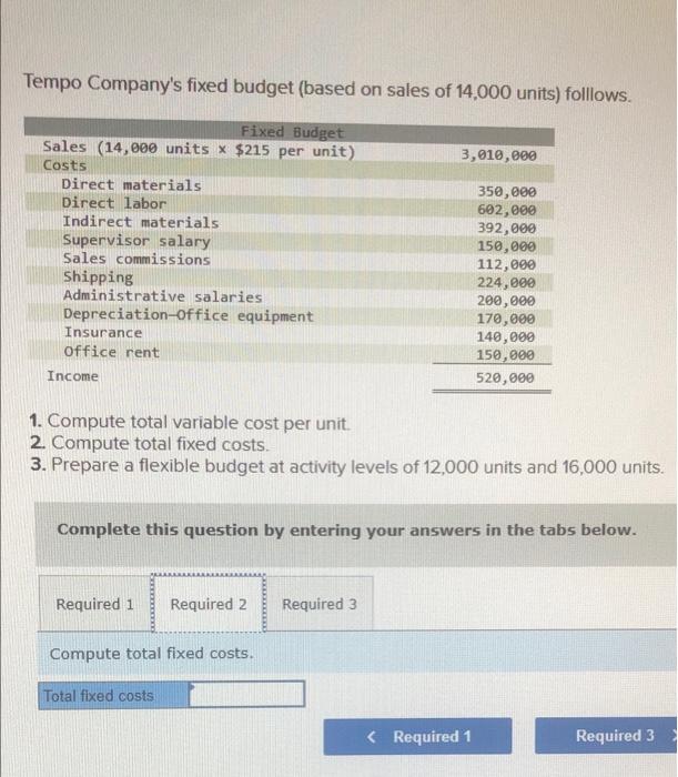 be able to see what I pay for please. thank you. Tempo