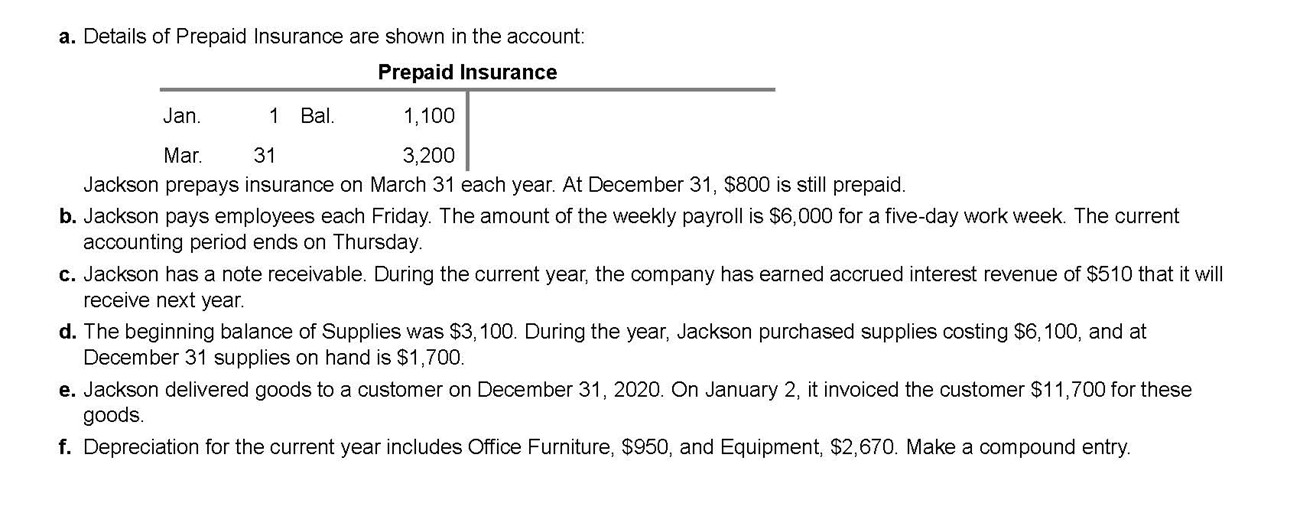 journalize the adjusting entry needed on December 31, 2017, end of the