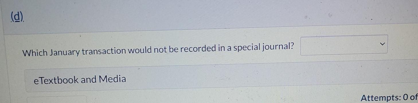 balance $2,550; Janish Company, balance $1,960; and Valdez Company. During January, the