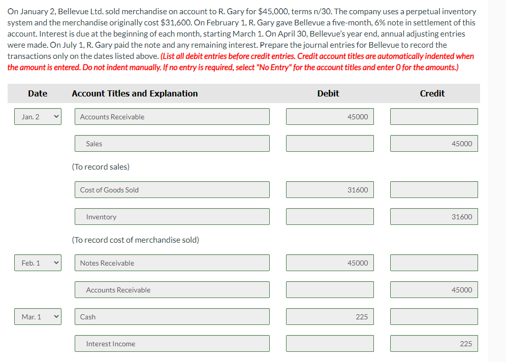 Need help with the last journal entry. On January 2, Bellevue