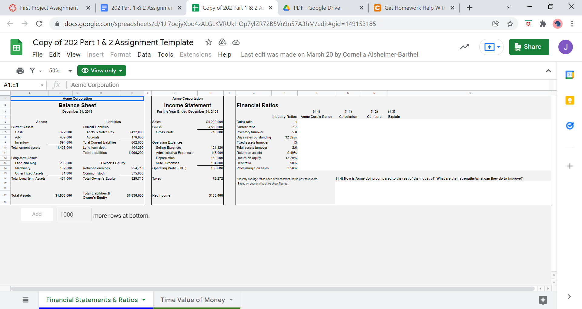 For this assignment, you need to complete this spreadsheet. Please make your