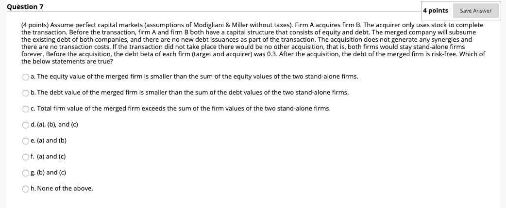 Some help and explanation will be great Question 7 4 points