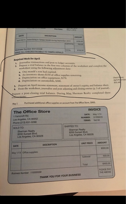  MARE ALL CHECKS PAYABLE TO TAMPA HERALD DATE DESCRIPTION AMOUNT por