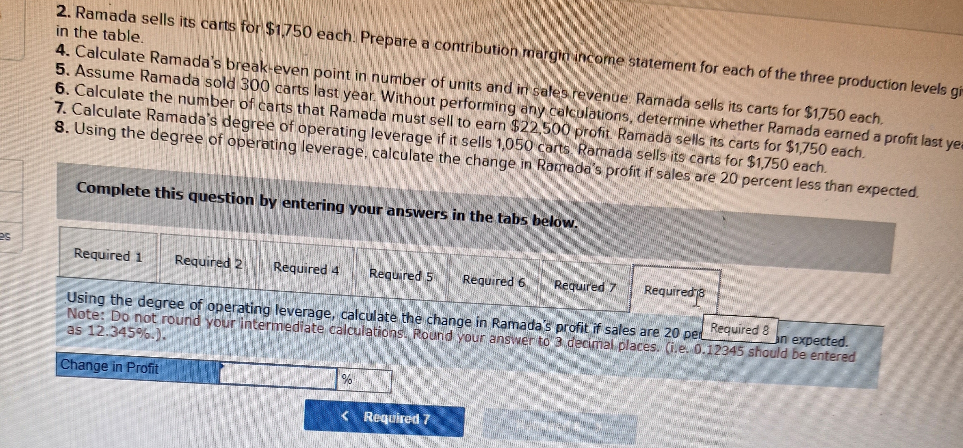  Help PA6-4(Algo) Analyzing Break-Even Point, Target Profit, Degree of Operating Leverage
