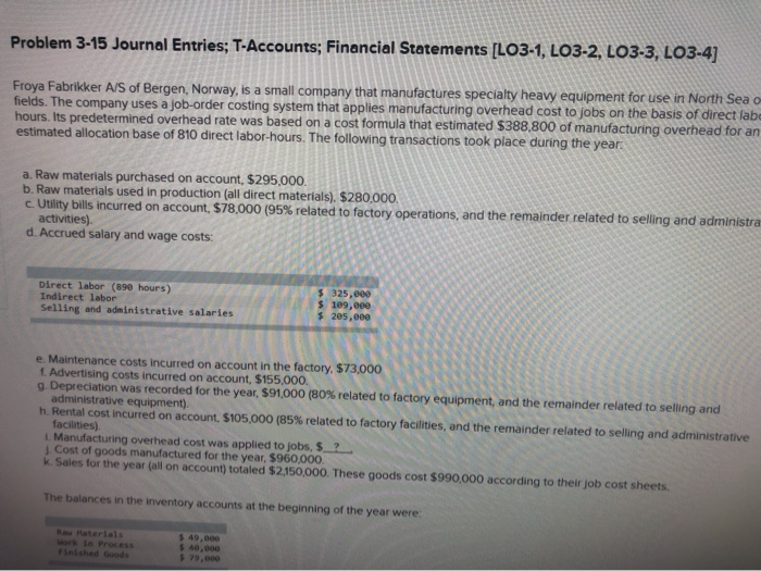 accounting experts Please help!thumbs up for correct answers ! Problem 3-15 Journal