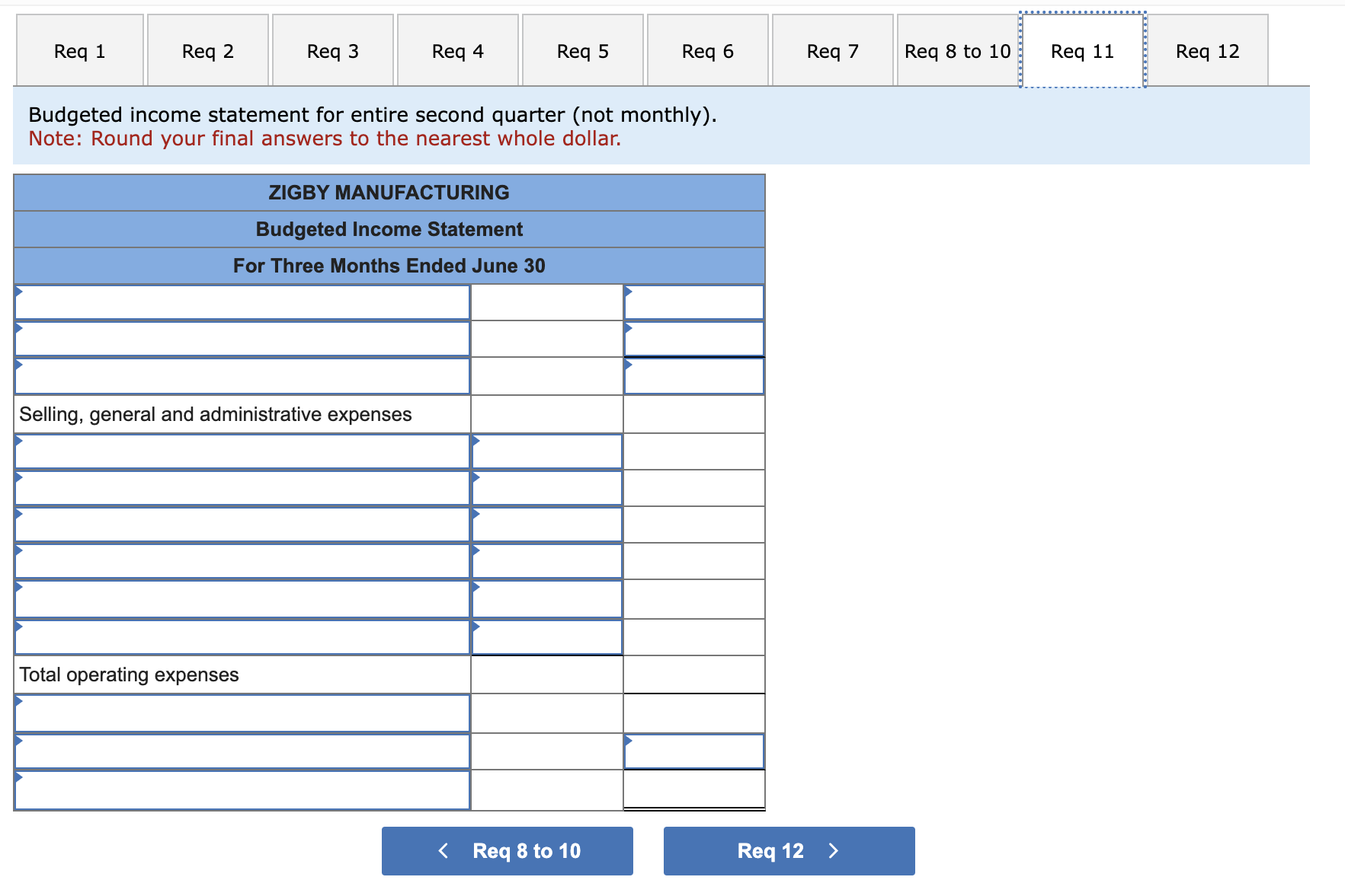 \hline \multicolumn{4}{|l|}{ Ending cash balance } \\ \hline \multicolumn{4}{|c|}{ Loan balance }