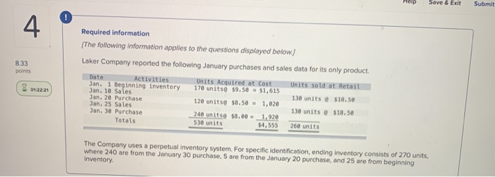 please help- type it not handwriting!! Help Save & Exit Submit 4.