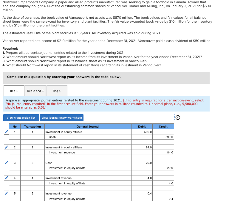 Please help with requirements #2,3 & 4 please! Northwest Paperboard Company,