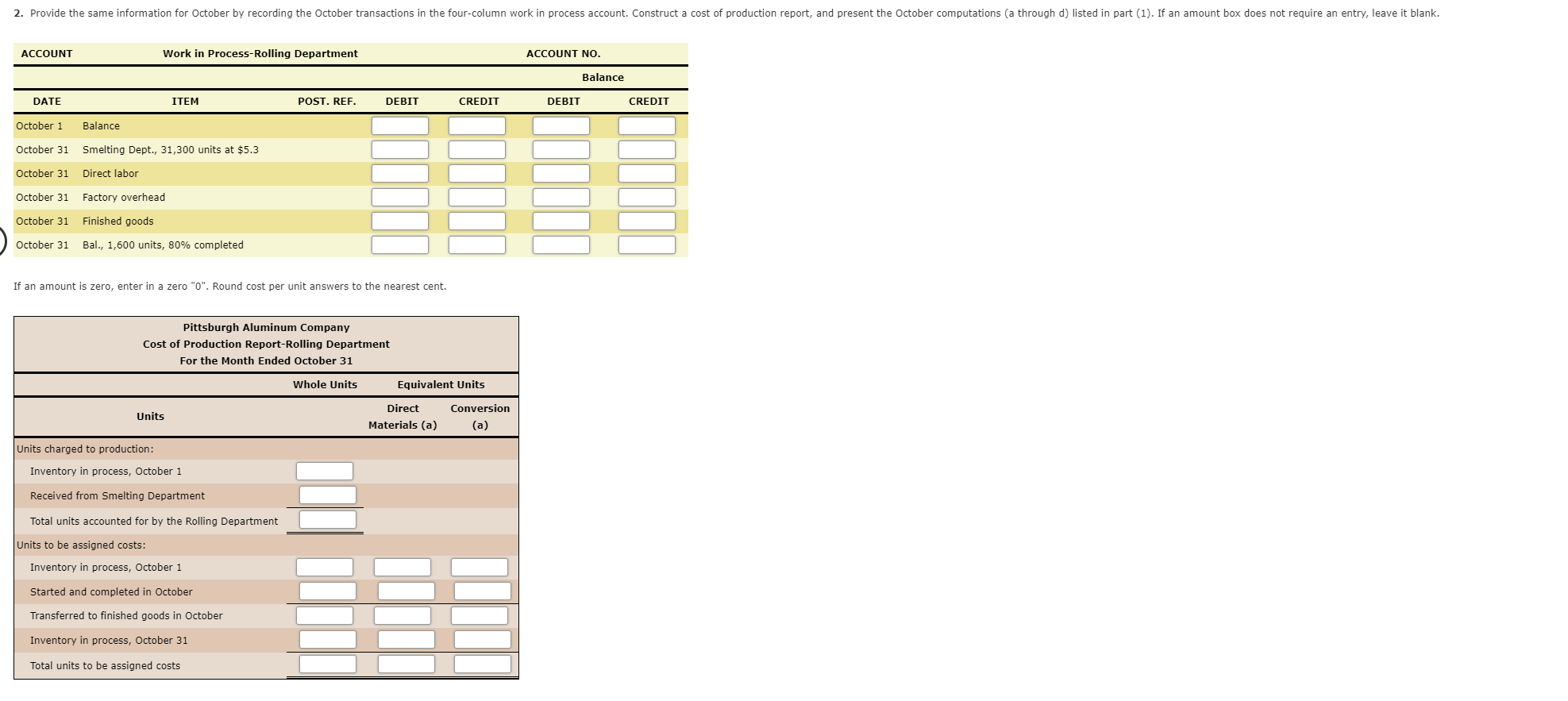 costs of manufacturing rolled aluminum, which consists of the smelting and rolling
