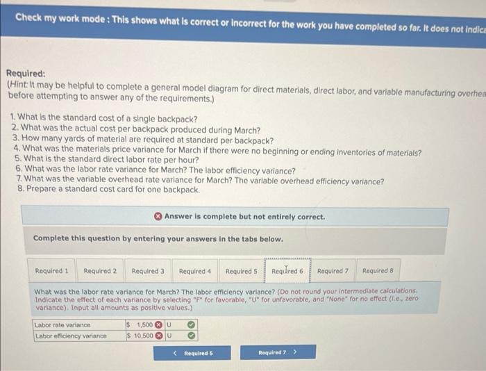 produces a lightweight backpack that is popular with college students. Standard variable
