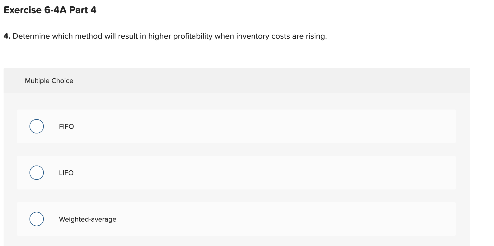 of Units 60 140 210 120 Unit Cost $ 52 54 57
