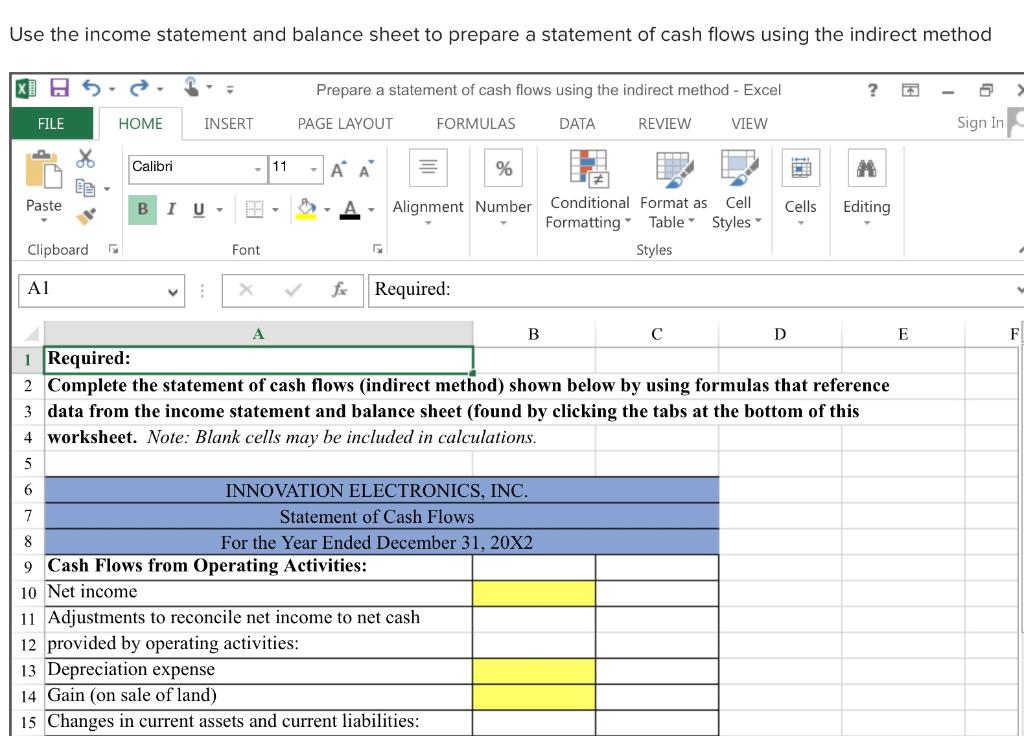 the statement of cash flows. 3 4 5 6 INNOVATION ELECTRONICS, INC.