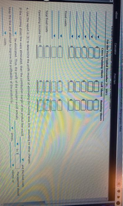 prepared under the absorption costing method for the three shoes are as