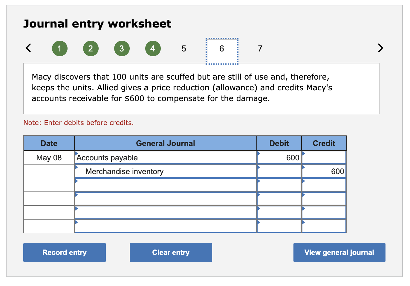 May 5 Allied sold 1,000 of the units in inventory for $14