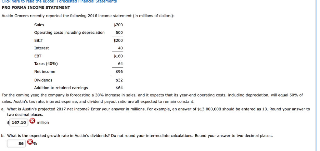 Please solve a and b! Click here to read the eBook: Forecasted
