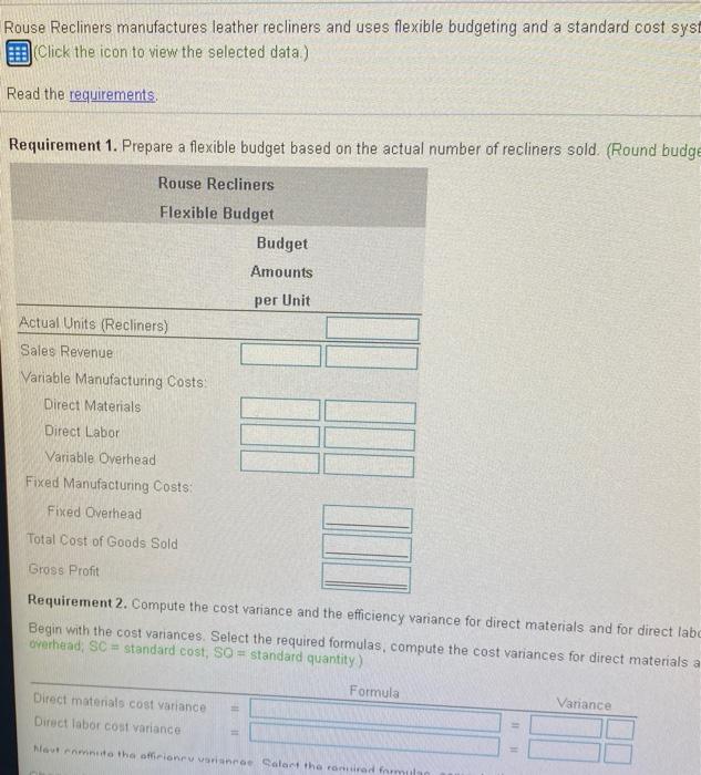 6,000 yds @ $8.70 / yd.) (6,143 yds @ $8.50/yd) Direct Labor