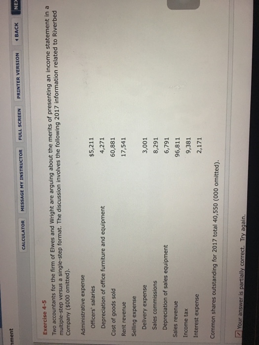  1.prepare an income statement for the year 2017 using the multiple-step