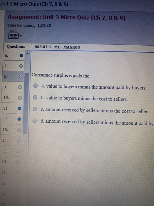  Init 3 Micro Quiz (Ch 7, 8 & 9) Assignment: Unit