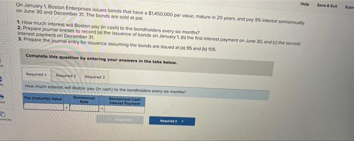  Help Save & Ext Subir On January 1, Boston Enterprises issues