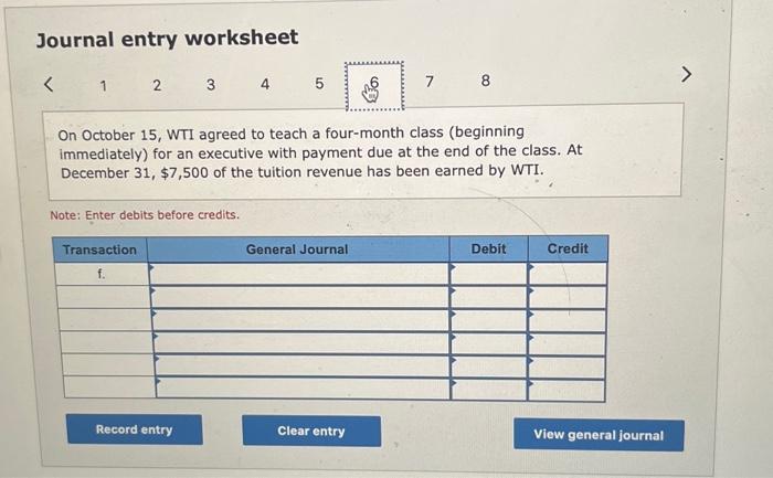 entries on December 31. Additional Information a. An analysis of WTI's insurance