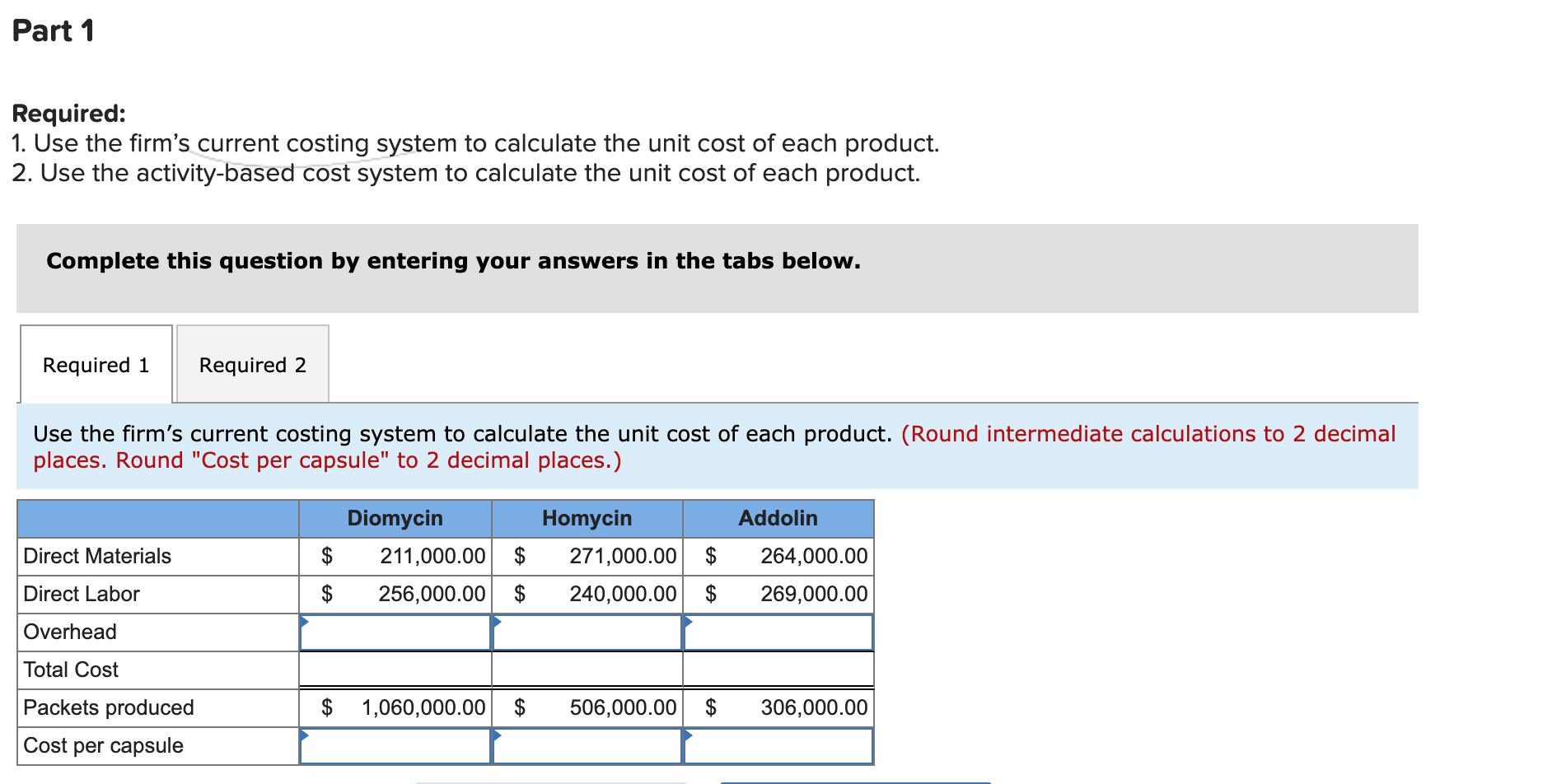 Pharmaceutical Company produces three drugs-Diomycin, Homycin, and Addolin-belonging to the analgesic (pain-