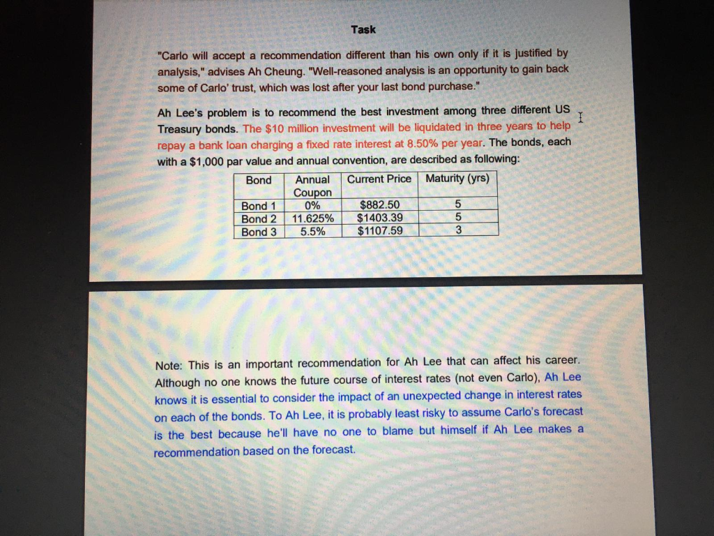 (20 Points) (Hint: You need to calculate the YTM of the 3