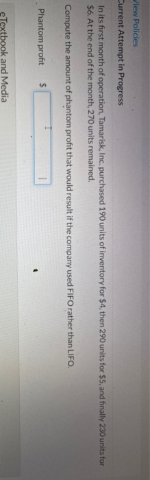 View Policies Current Attempt in Progress In its first month of