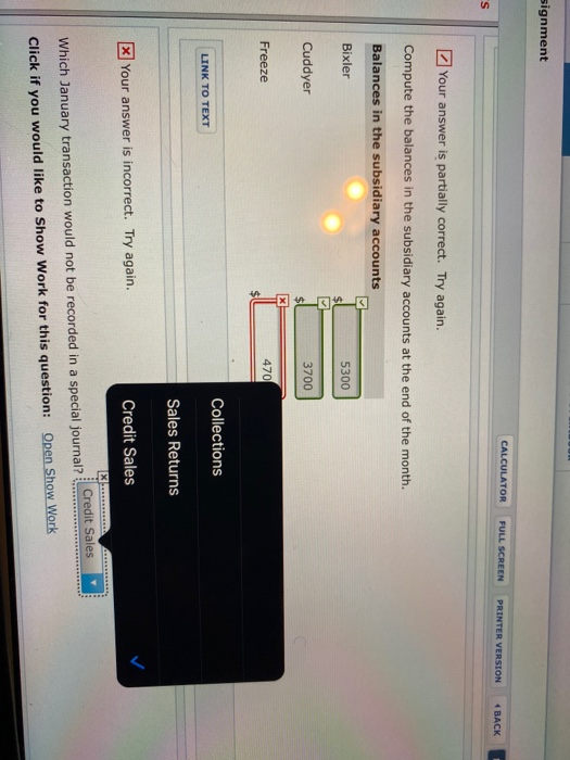 on January 1, 2020. The subsidiary ledger contains three accounts: Bixler Company,