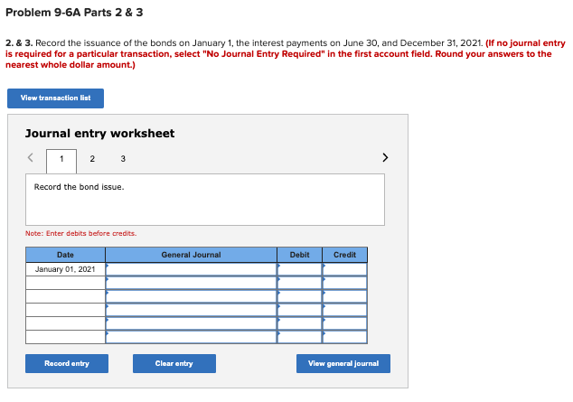transactions for the bond issuer (LO9-5) [The following information applies to the