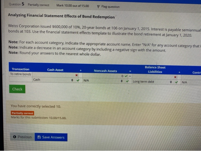 NEED help with the missing blanks please!!! Quesson 5 Partially correct Mark