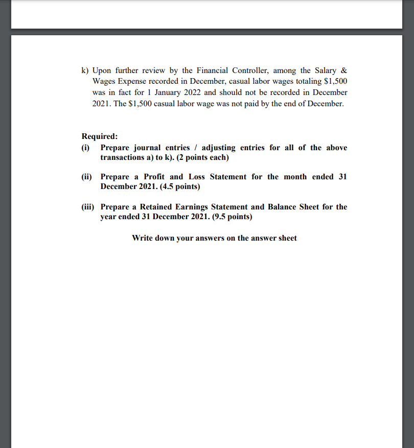 Trial Balance Unit = HK$ Dr. Cr. 163,000 163,570 240,000 547,260 28,000