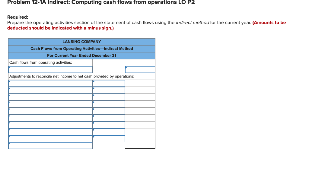 following information applies to the questions displayed below.) Lansing Company's current-year income