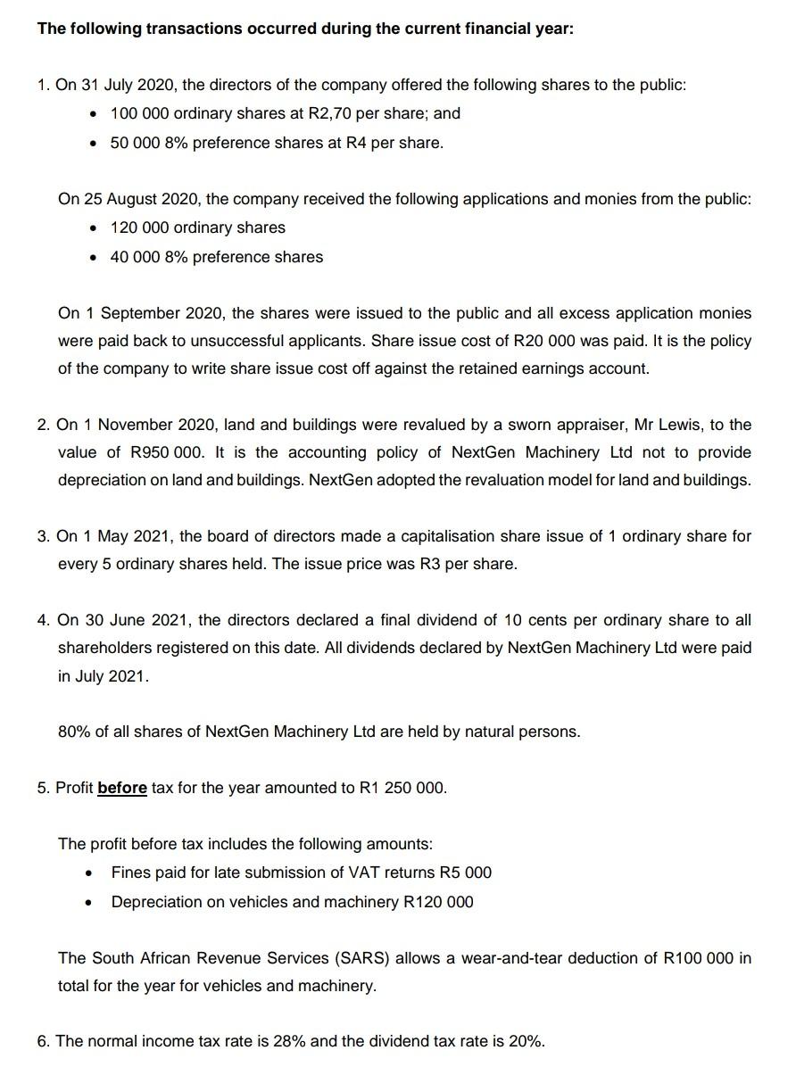 MINUTES) NextGen Machinery Ltd ("NextGen") is a well-known public company that manufactures