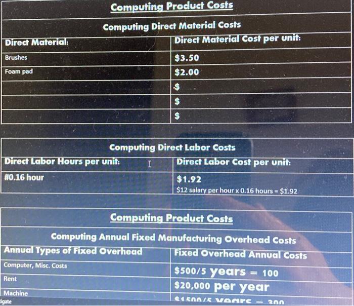 Needing assistance correcting my calculations for this project. first part of calulations.