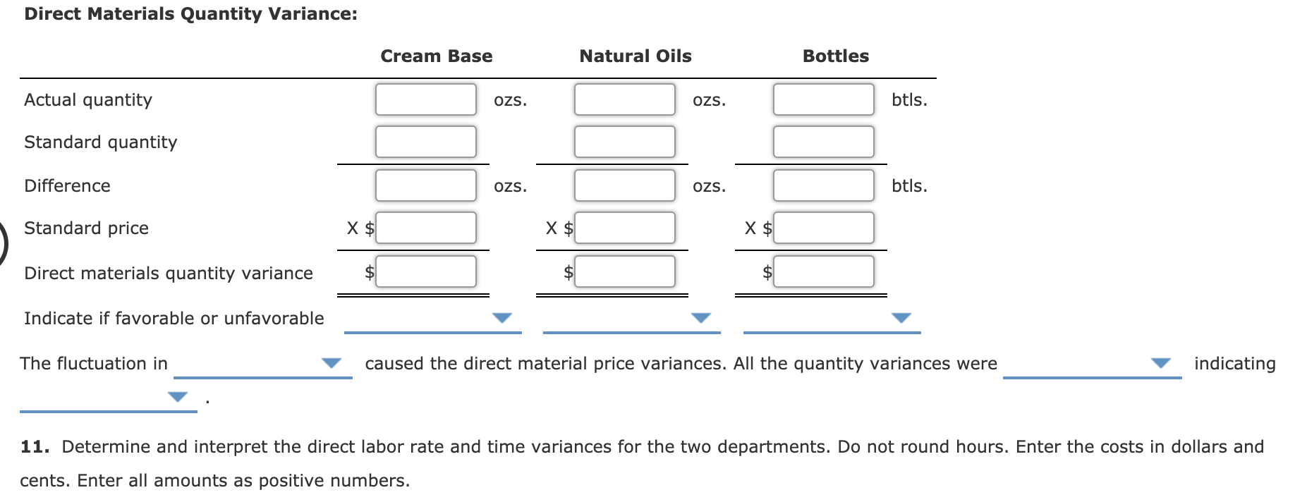 as well as use answers from those parts when completing this section.