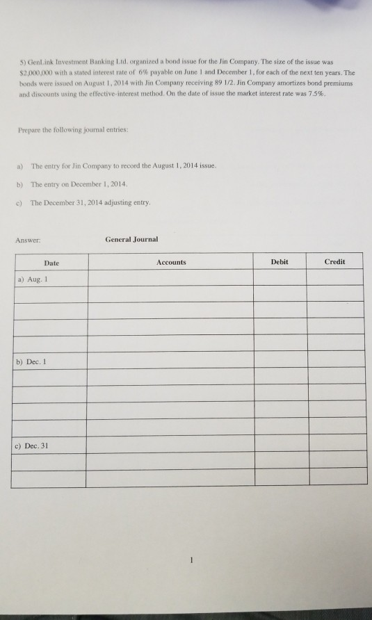 issue $2,500.00 of 8%, 15-year callable bonds dated June 30, 2014, with