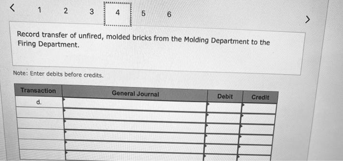 $17,600; and Firing Department, $5,300. c. Manufacturing overhead was applied: Molding Department,