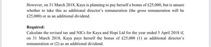 employees. For the year ended 5 April 2018, Hopi Ltd's tax adjusted