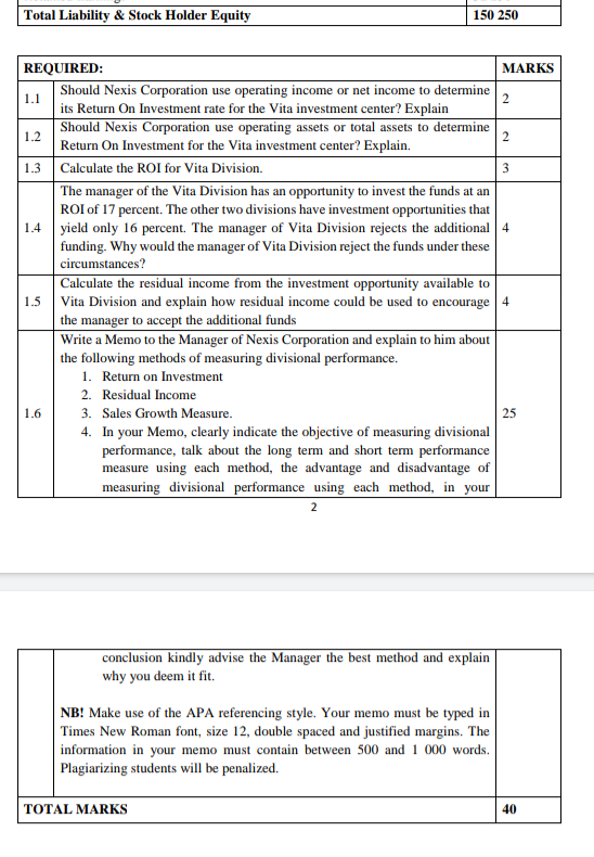below the balance sheet. there are questions there, from 1.1 to 1.6