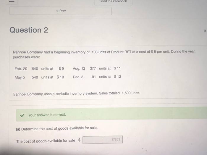 cost of goods sold under each of the assumed cost flow methods