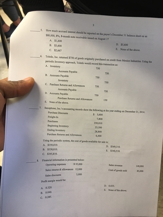  5. How much accrued interest should be reported on the payee's