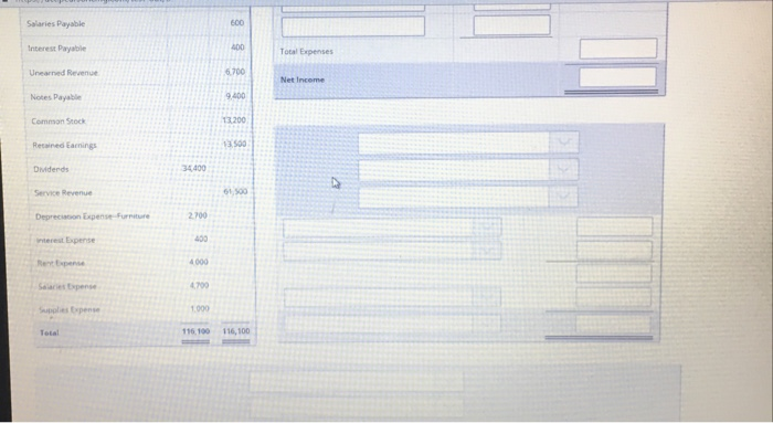 Retained Earnings, and Balance Sheet. Enter any decreases with a minus sign