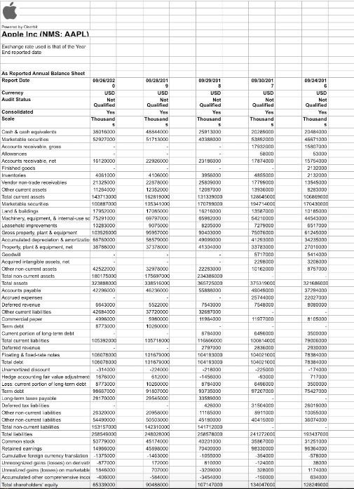 For your write-up, focus on four ratios only. Give a definition of