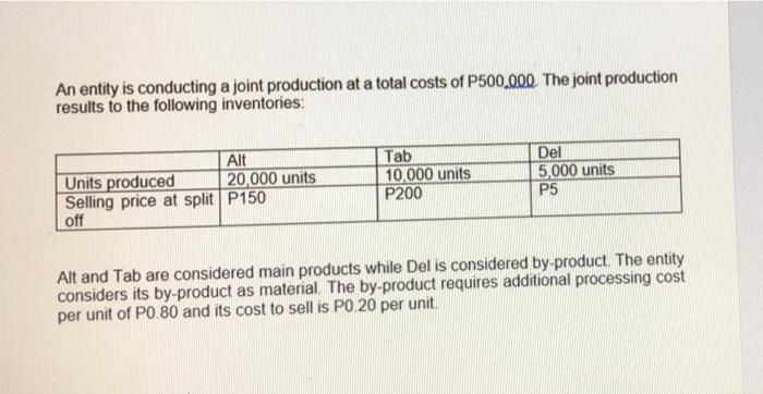  1.) what is the value given to product del 2.) what