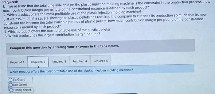 sports equipment. Data concerning three of the company's most popular models appear